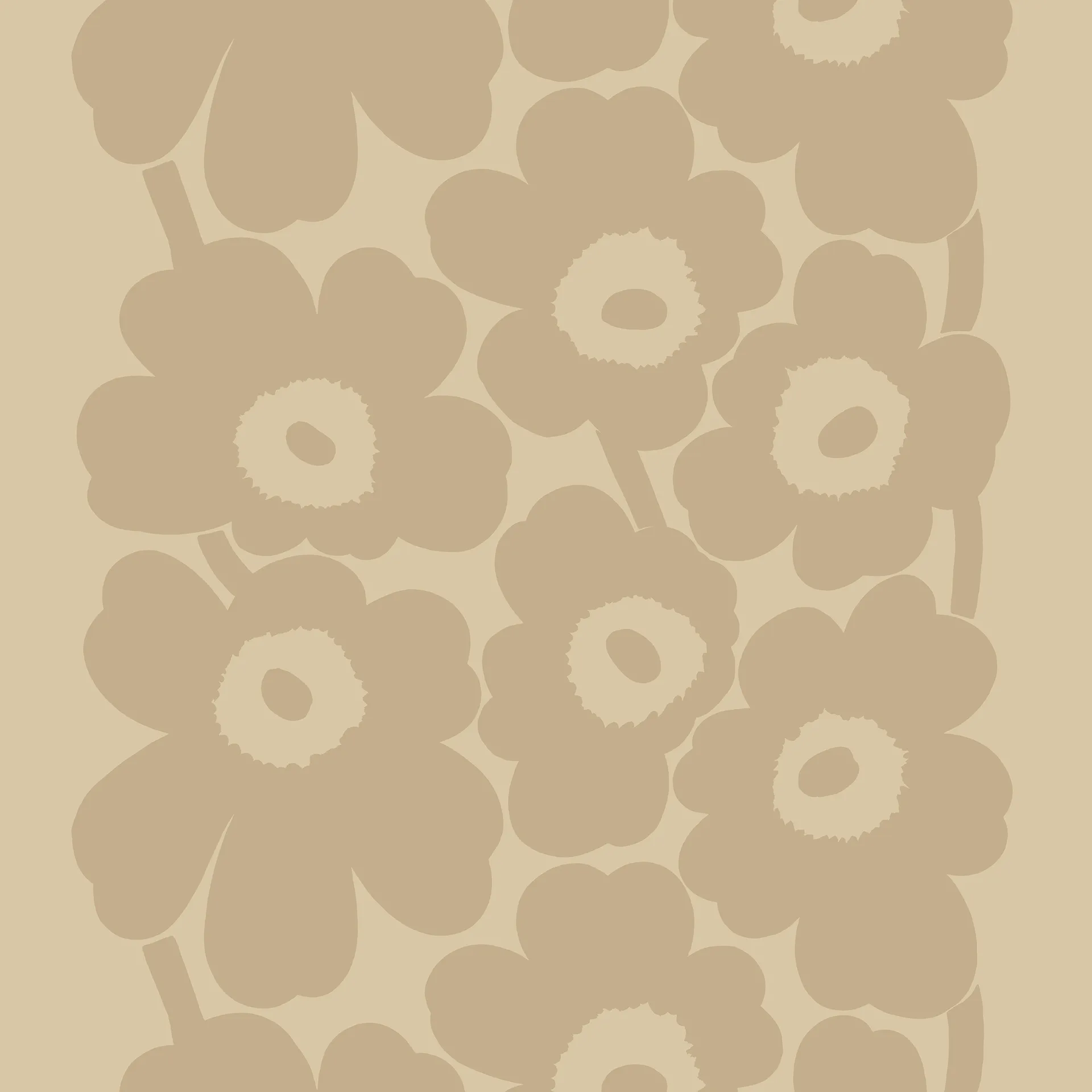 Unikko linnetyg, Beige Marimekko