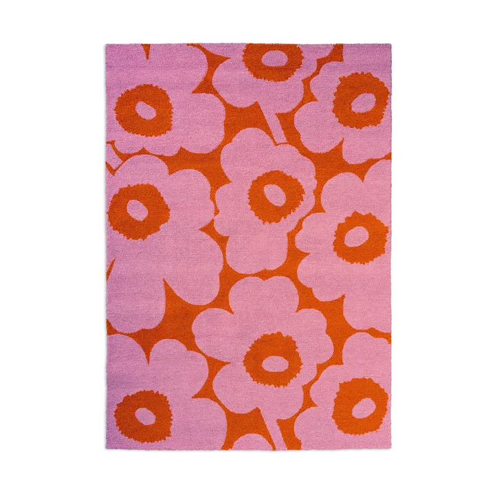 Unikko matta outdoor - Pink-orange, 200x280 cm - Marimekko