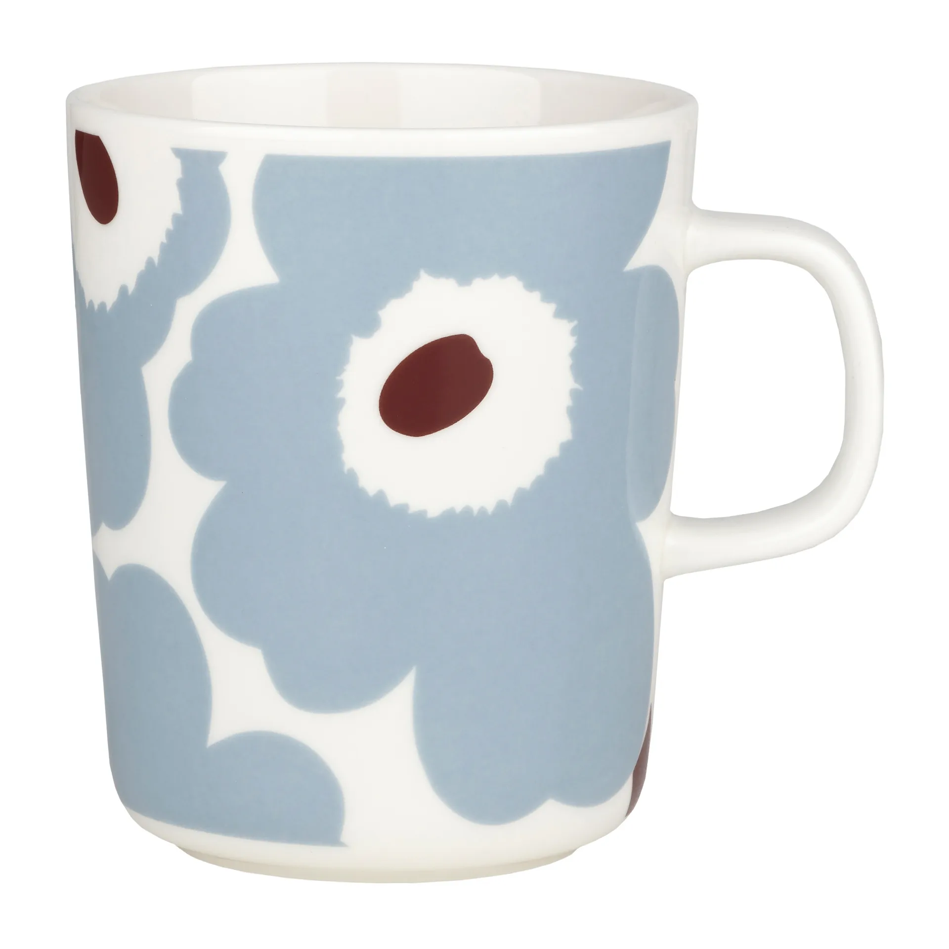 Unikko mugg 25 cl, Vit-blågrå-vinröd Marimekko