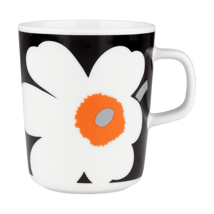 Unikko mugg 25 cl - White-black-orange - Marimekko