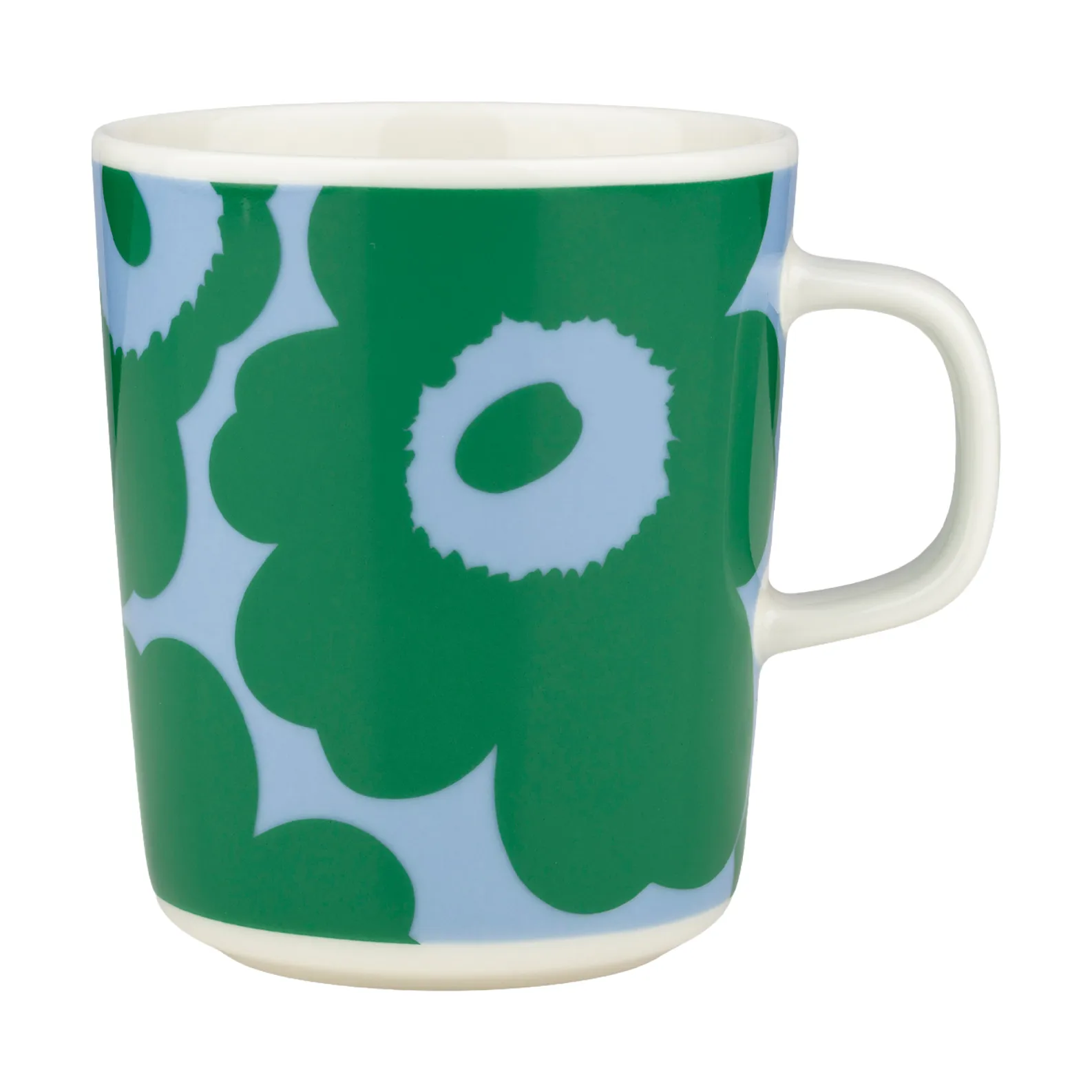 Unikko mugg 25 cl, White-green-light blue Marimekko