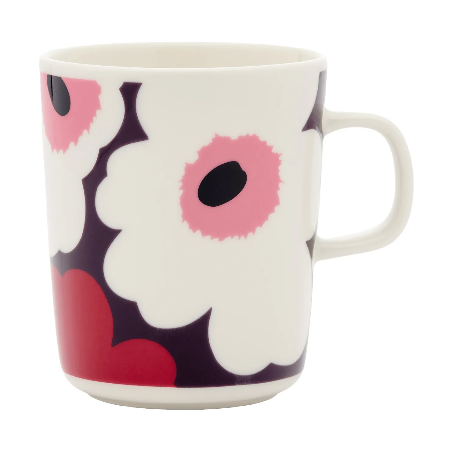 Unikko mugg 25 cl, White-plum-cranberry-pink Marimekko