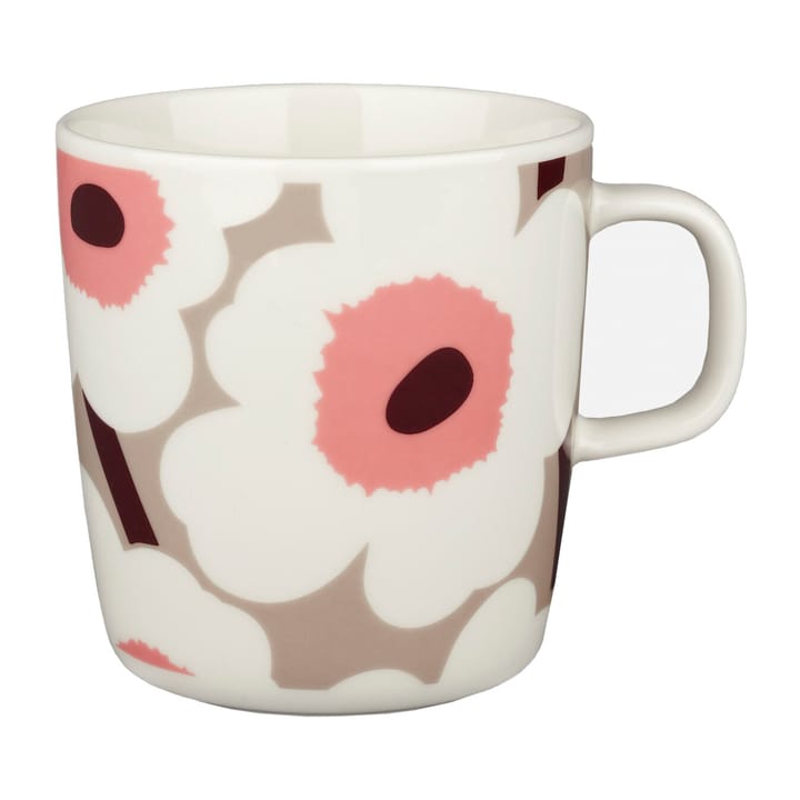 Unikko mugg 40 cl, white,clay,powder,dark wine Marimekko