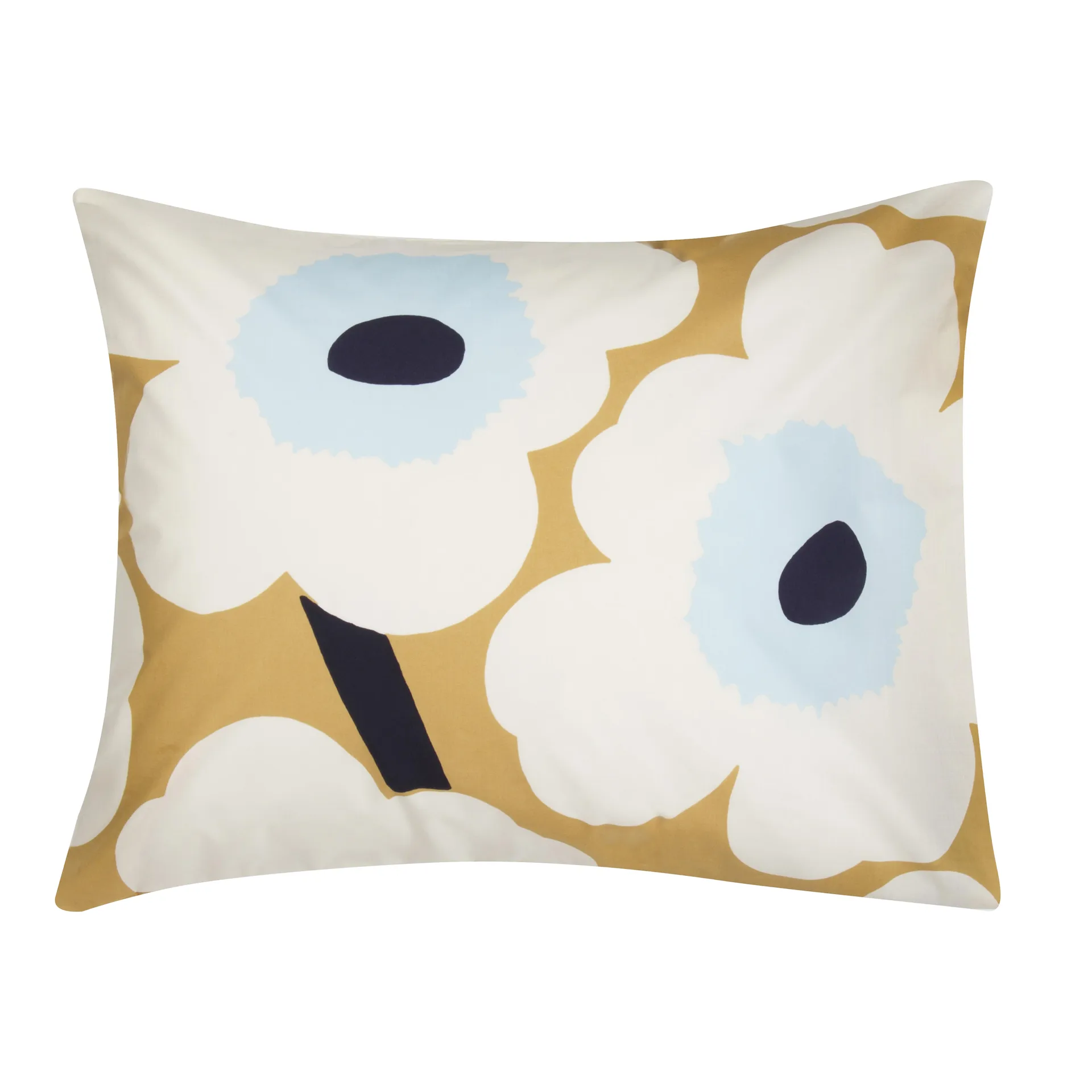 Unikko örngott 50x60 cm, Beige-offwhite-blå Marimekko