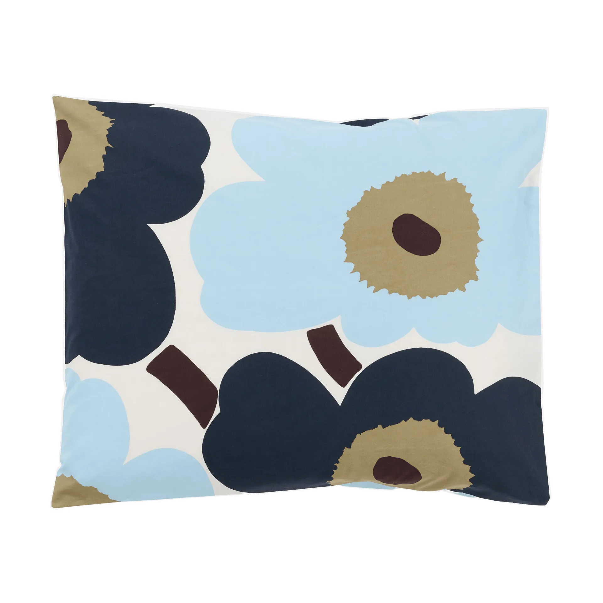 Unikko örngott 50x60 cm, Off white-blueberry-cold blue Marimekko
