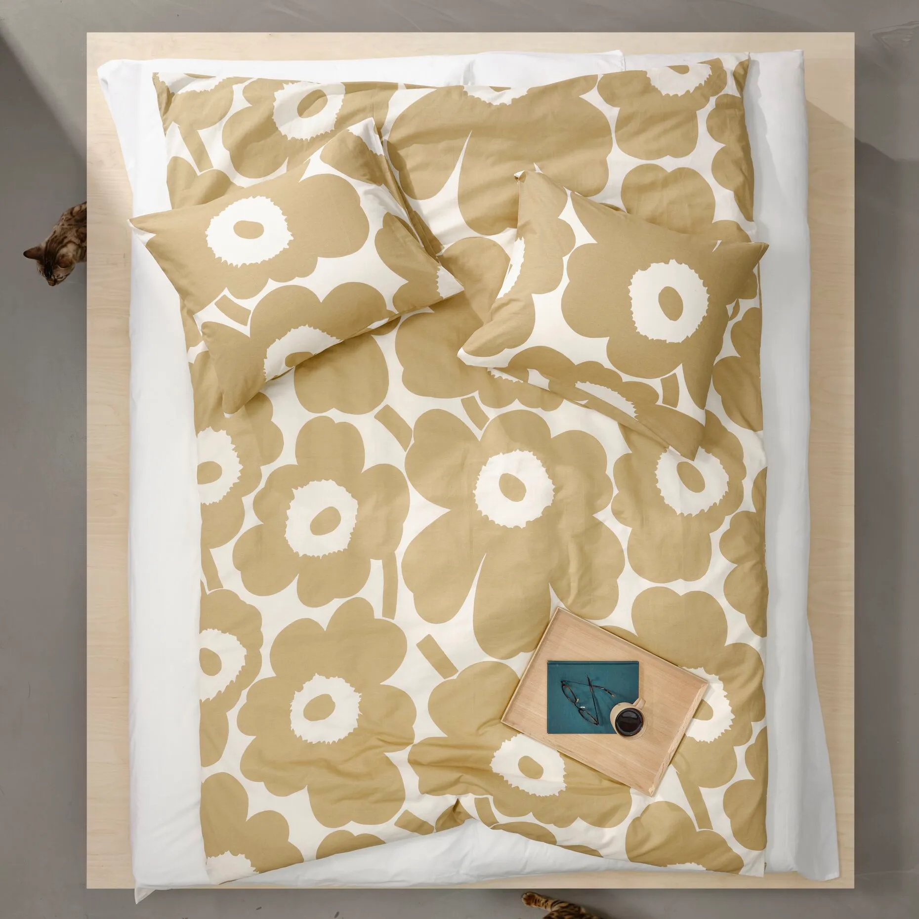 Unikko örngott bomull-hampa 50x60 cm, Beige Marimekko