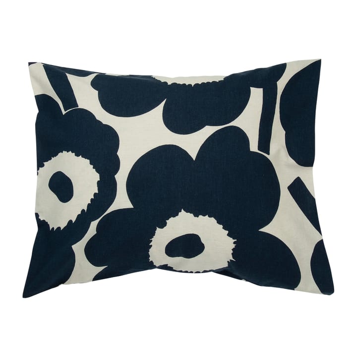 Unikko örngott bomull-linne 50x60 cm - Naturvit-mörkblå - Marimekko