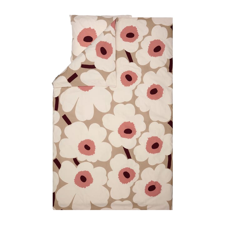 Unikko påslakan 150x210 cm - beige-cotton-rose - Marimekko
