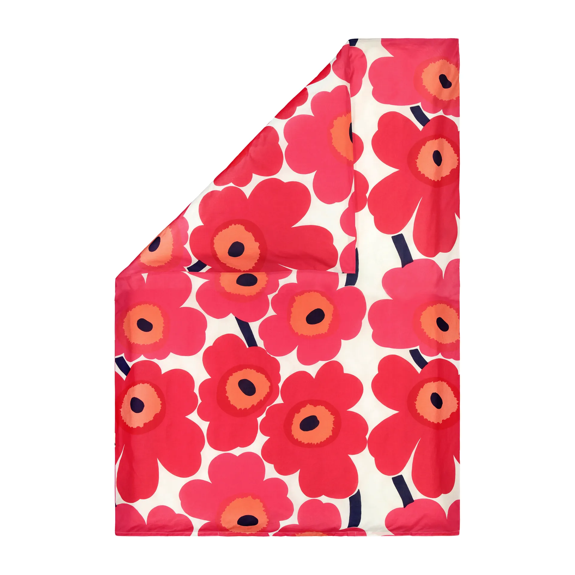 Unikko påslakan 150x210 cm, röd-vit Marimekko