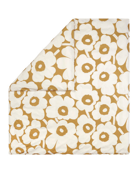 Unikko påslakan 210x210 cm, Vit-beige Marimekko