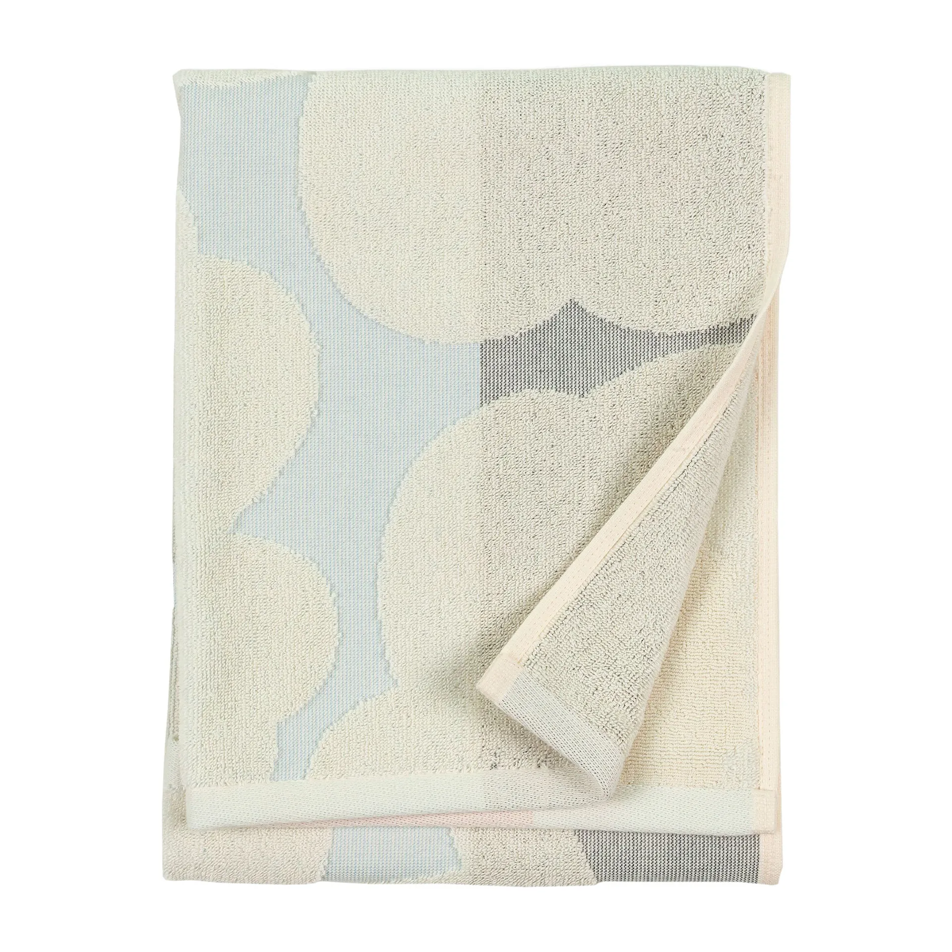 Unikko Ralli handduk off white-peach-blue, 50x70 cm Marimekko