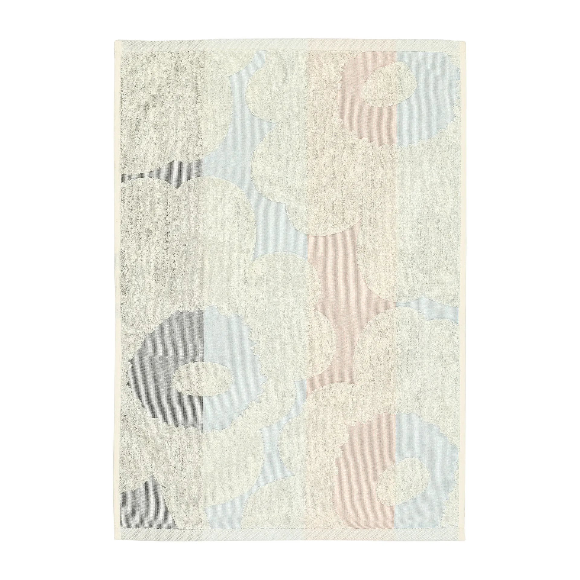 Unikko Ralli handduk off white-peach-blue, 50x70 cm Marimekko