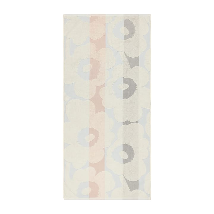 Unikko Ralli handduk off white-peach-blue - 70x150 cm - Marimekko