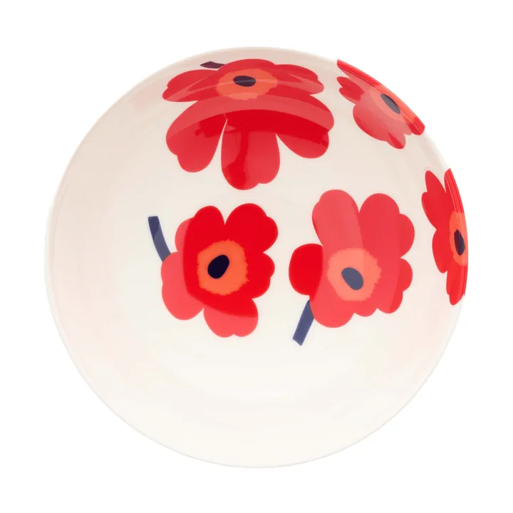 Unikko serveringsskål 1,3 l - White-red-blue - Marimekko