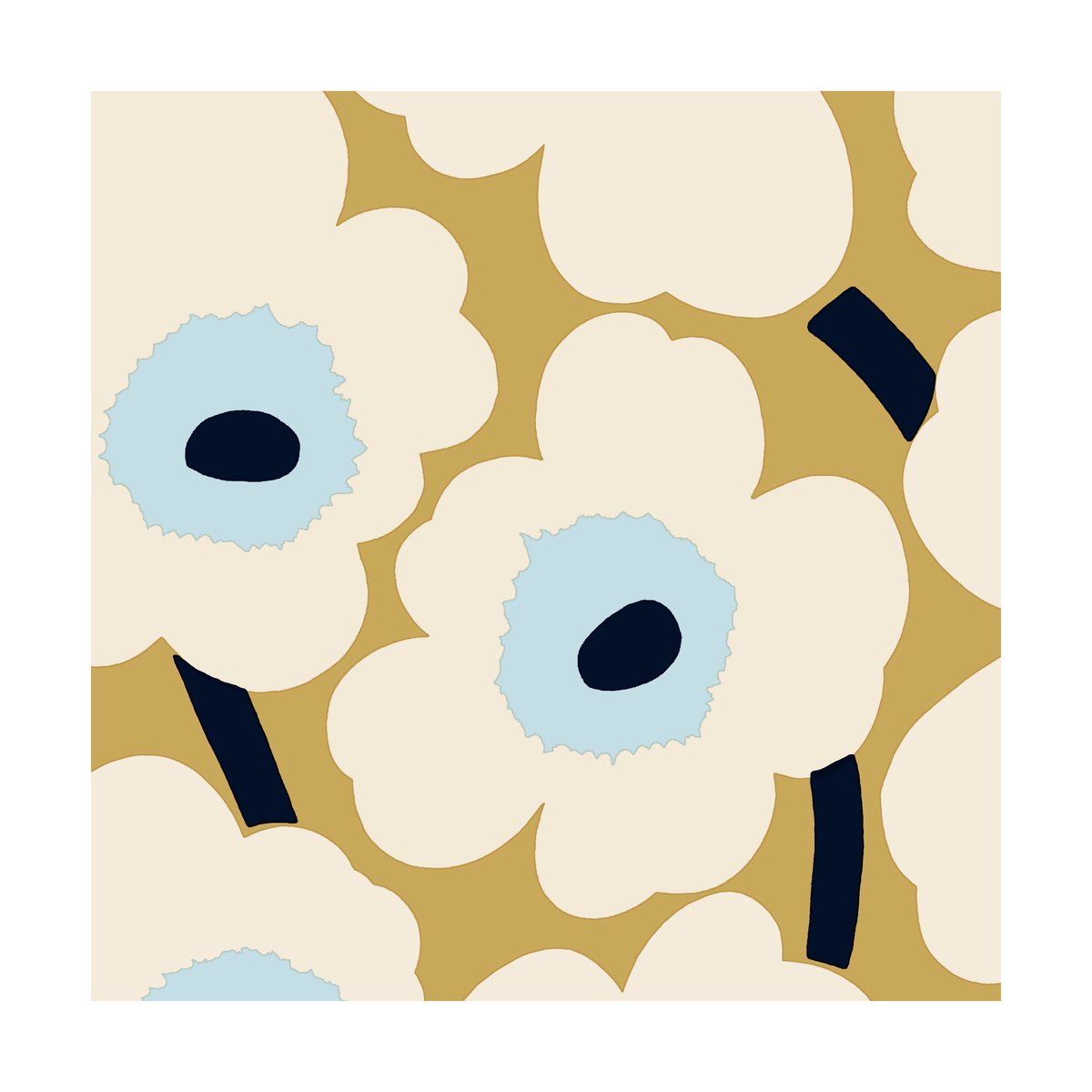 Marimekko Unikko servett 33x33 cm 20-pack Beige-Blue