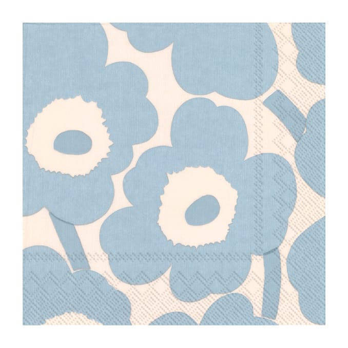 Unikko servett 33x33 cm 20-pack - Cream light blue - Marimekko