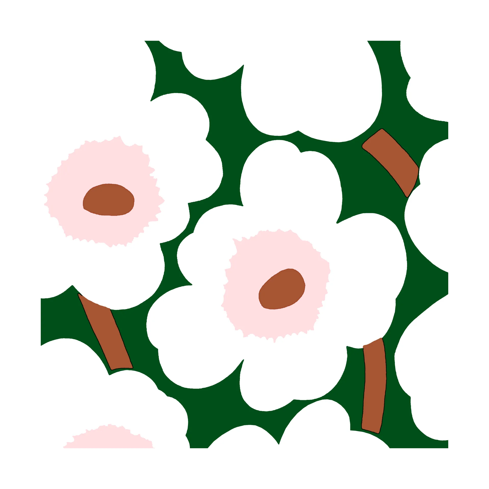 Unikko servett 33x33 cm 20-pack, Dark green Marimekko