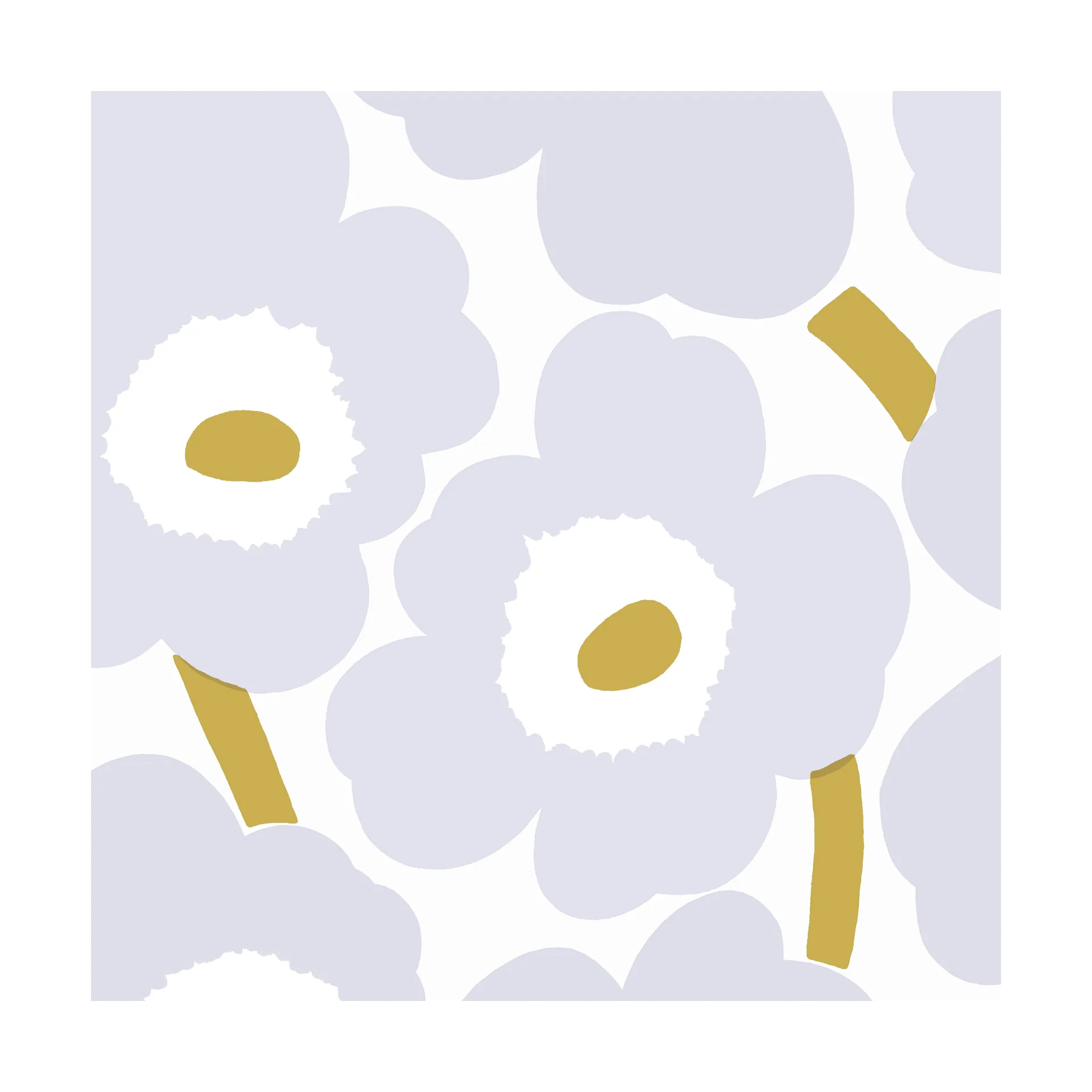 Unikko servett 33x33 cm 20-pack, Grey Marimekko