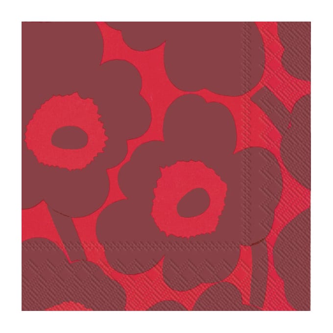 Unikko servett 33x33 cm 20-pack - Röd-röd - Marimekko