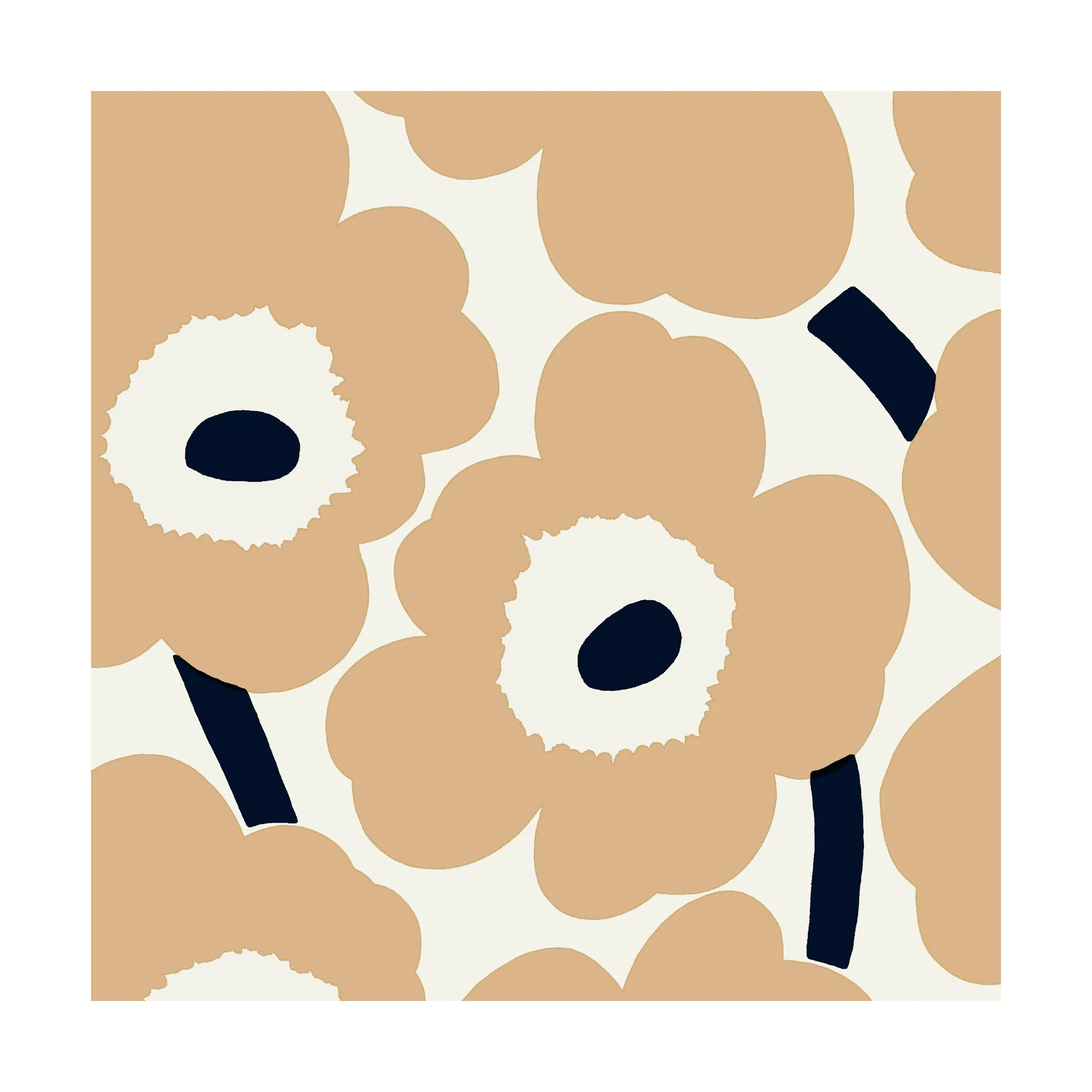 Unikko servett 33x33 cm 20-pack, Sand-brown Marimekko