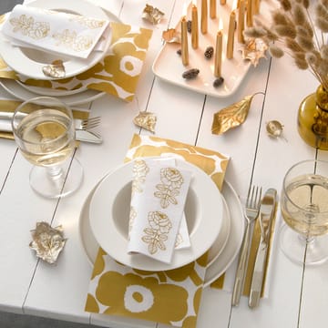 Unikko servett 33x33 cm 20-pack - White-gold - Marimekko