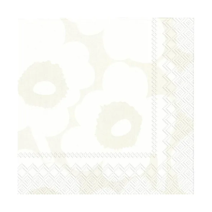 Marimekko Unikko servett 33x33 cm 20-pack White-grey