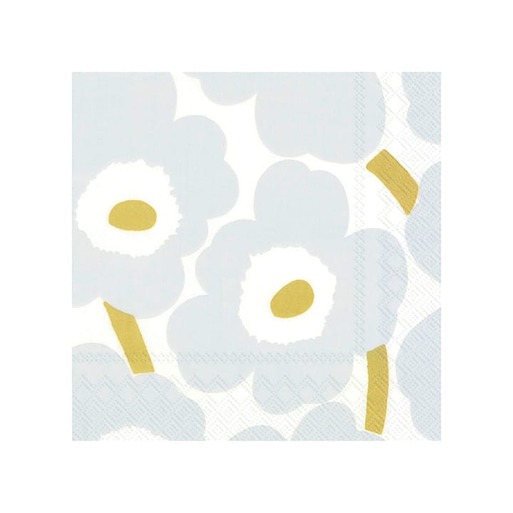 Unikko servett 33x33 cm 20-pack - White-silver - Marimekko