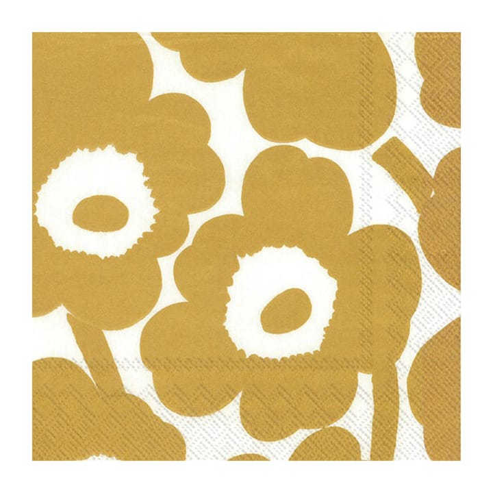 Unikko servett 40x40 cm 20-pack, White-gold Marimekko