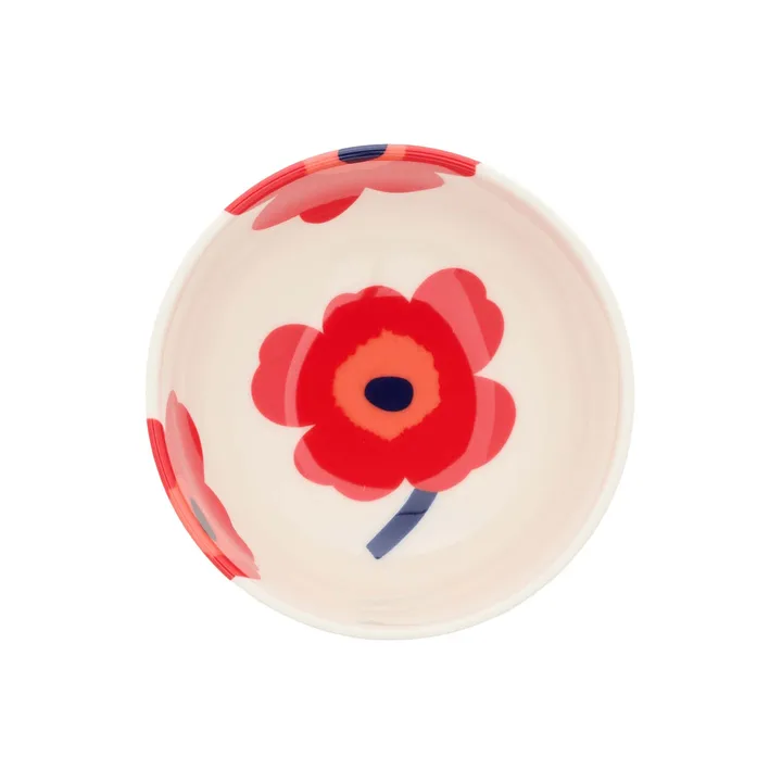 Unikko skål 3 dl - White-red-blue - Marimekko