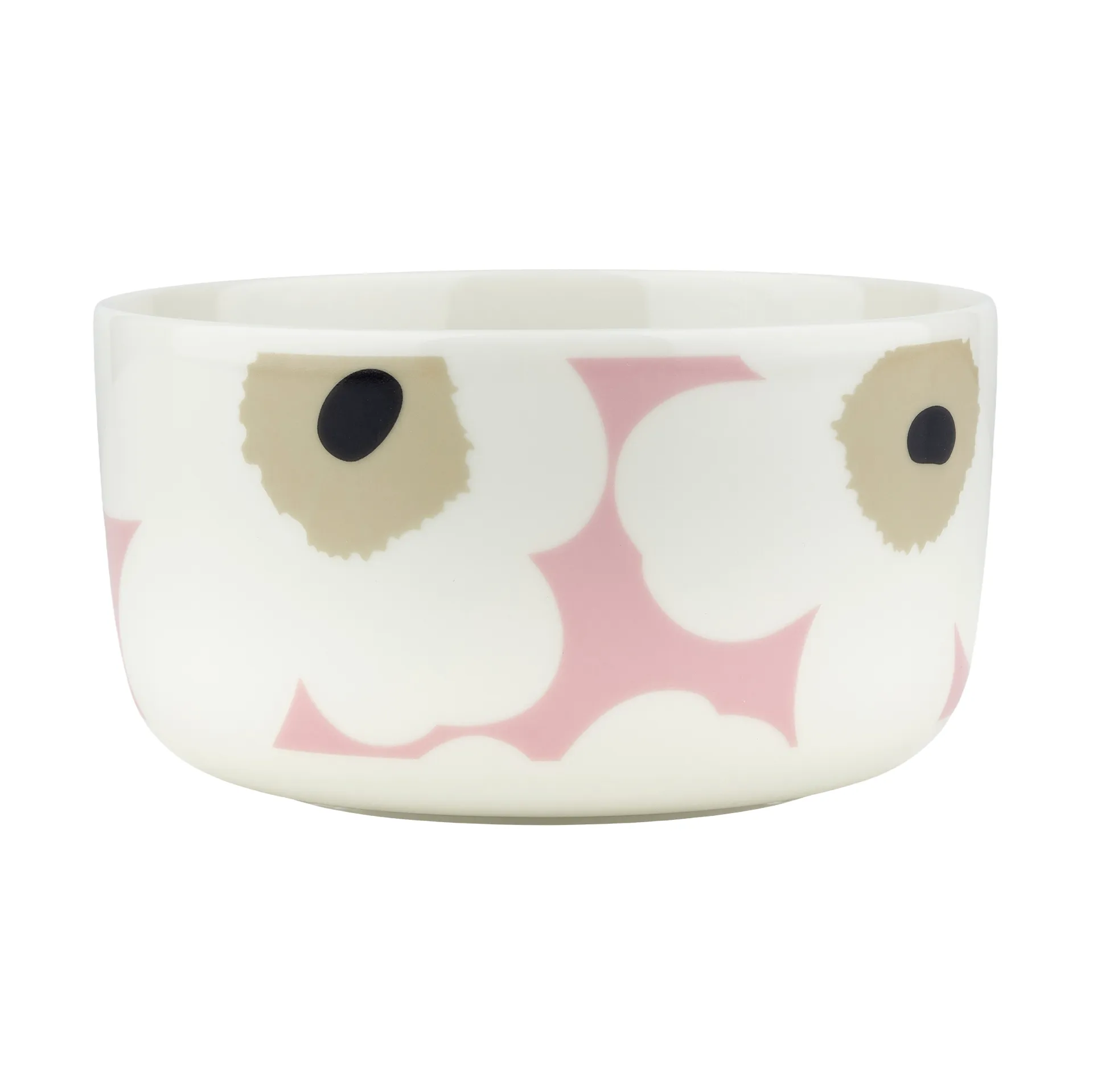 Unikko skål 5 dl, Off white-pink-sand-charcoal Marimekko