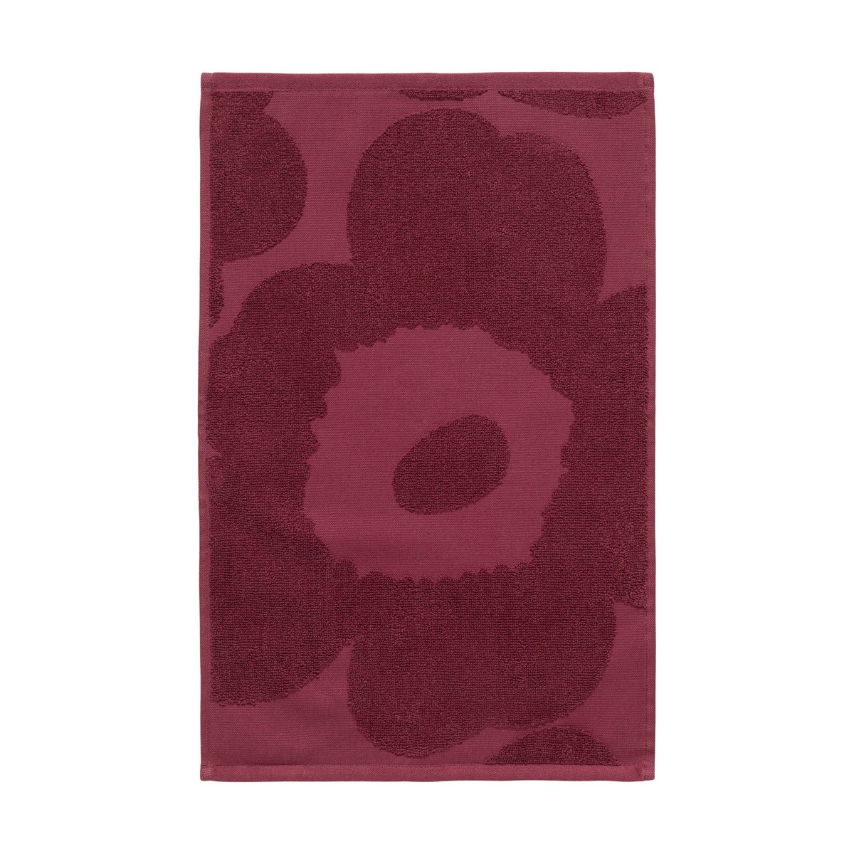 Marimekko Unikko solid gästhandduk 32x50 cm Mörkröd
