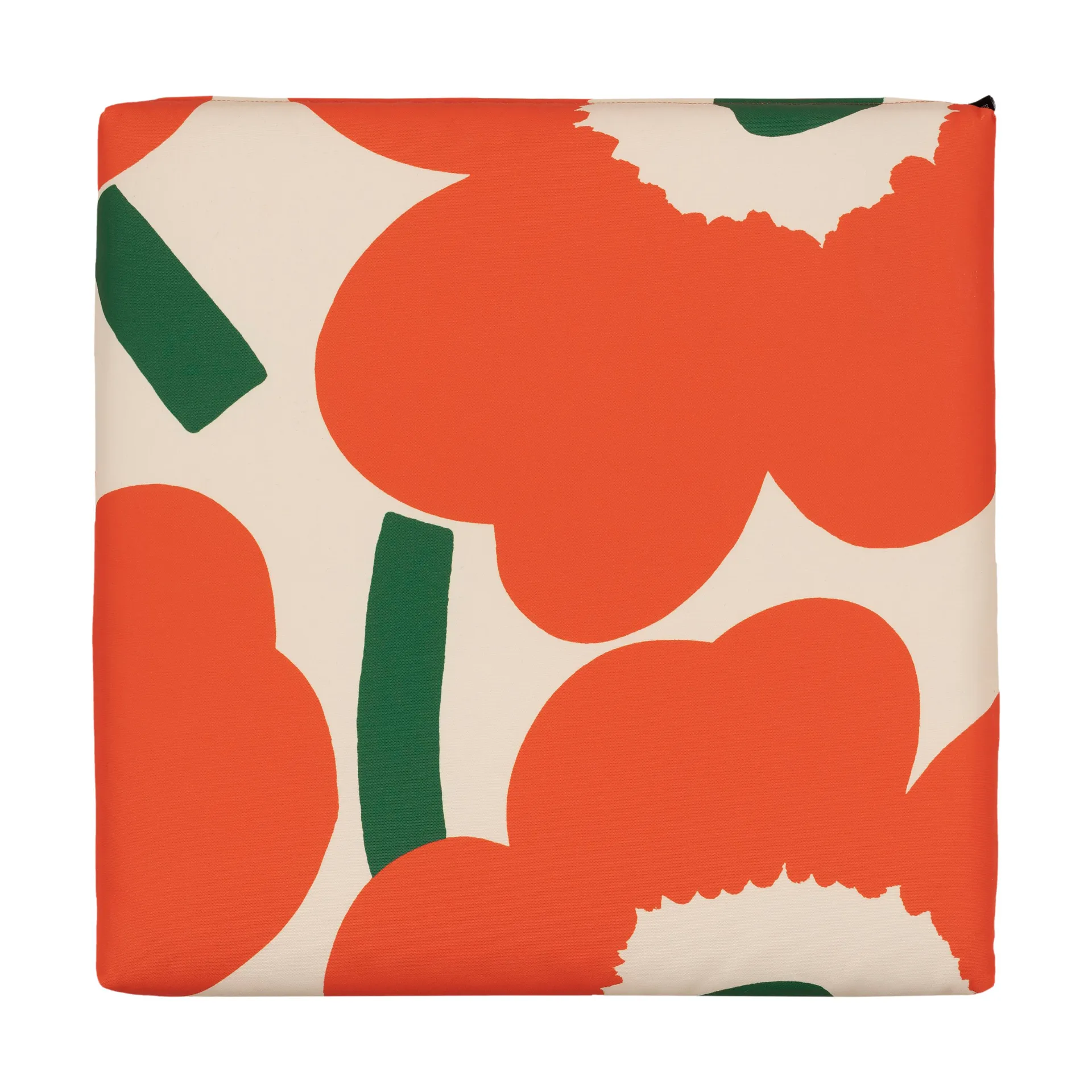 Unikko stolsdyna 40x40 cm, Cotton-orange-green Marimekko