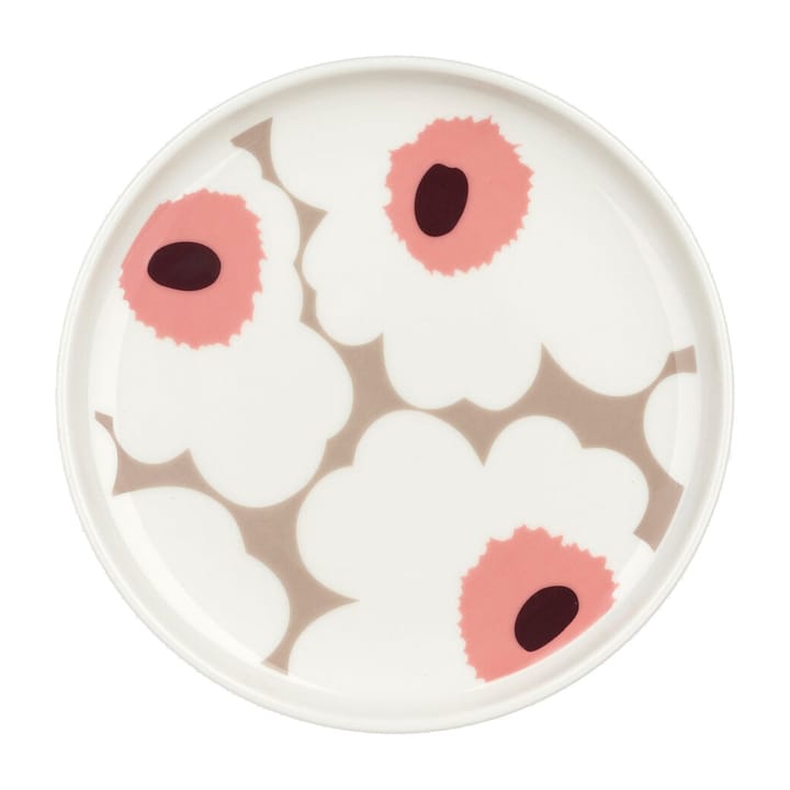 Unikko tallrik Ø13,5 cm, white,clay,powder,dark wine Marimekko
