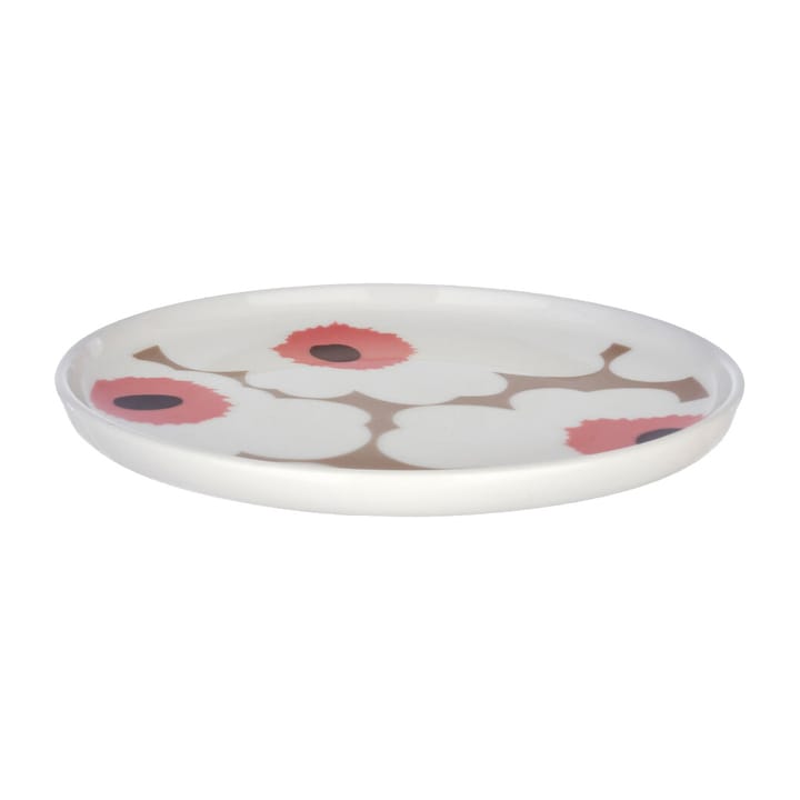 Unikko tallrik Ø13,5 cm, white,clay,powder,dark wine Marimekko