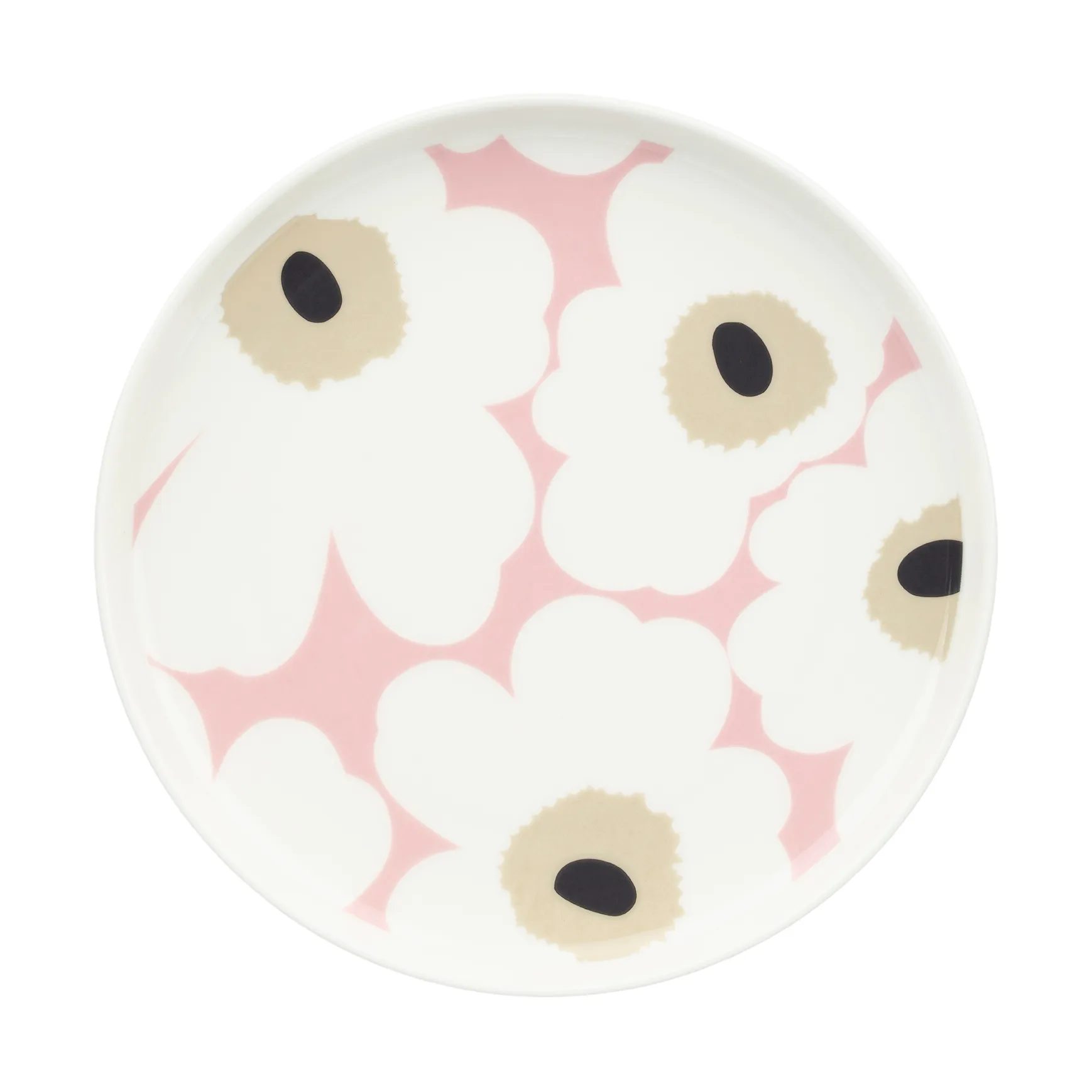 Unikko tallrik Ø20 cm, Off white-pink-sand-charcoal Marimekko