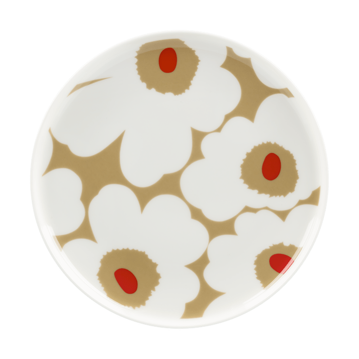 Unikko tallrik Ø20 cm - White-beige-red - Marimekko
