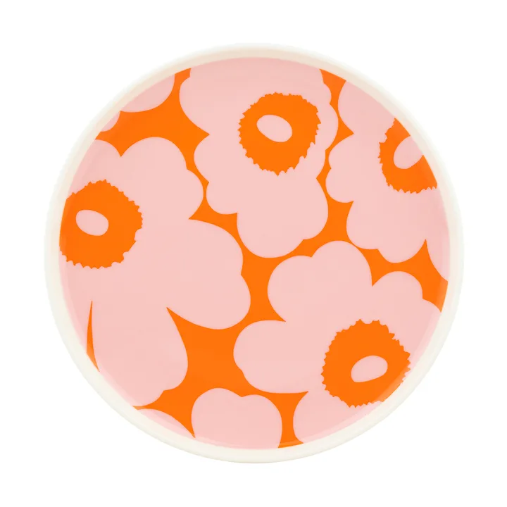 Unikko tallrik Ø20 cm - White-pink-orange - Marimekko