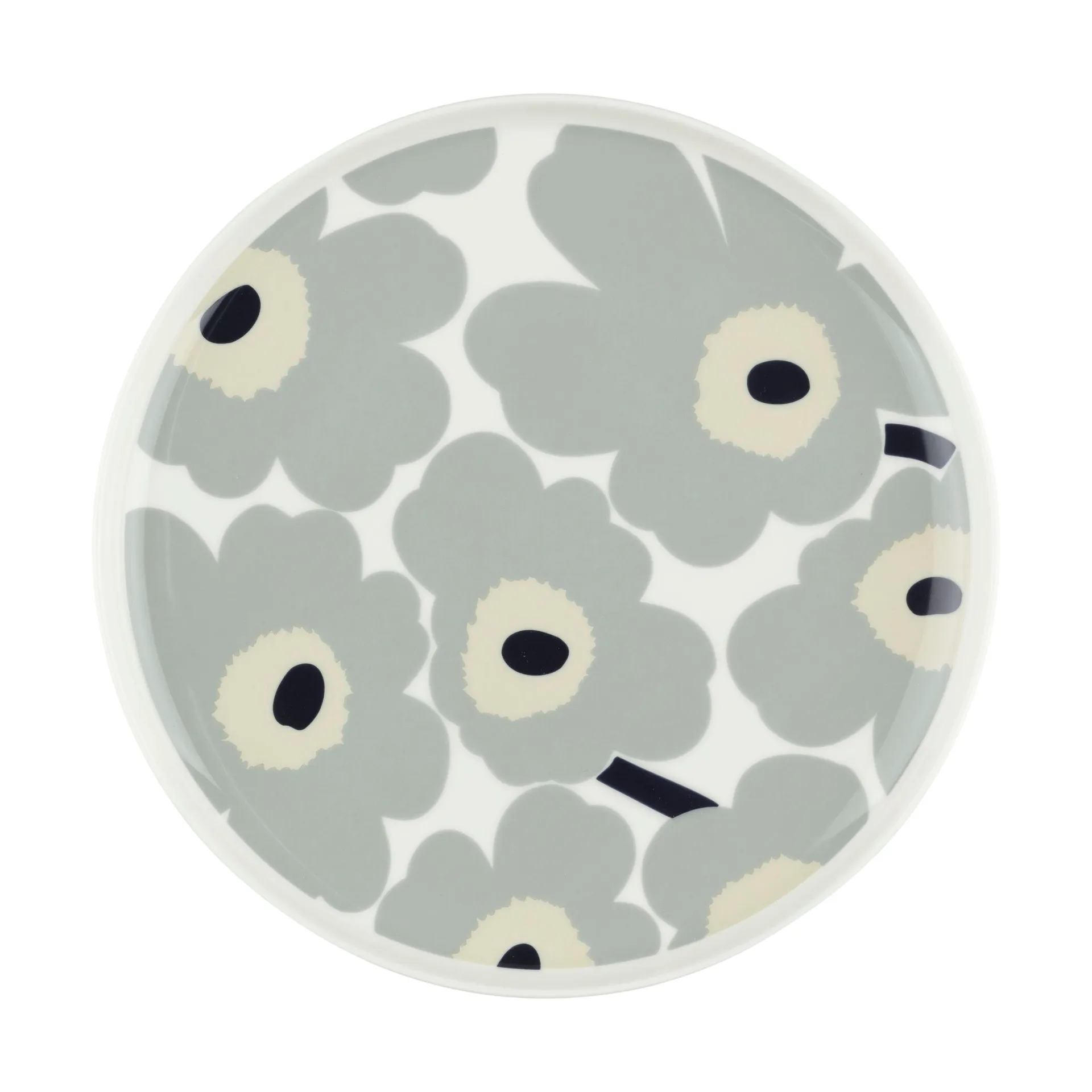 Unikko tallrik Ø25 cm, White-light grey-sand-dark blue Marimekko