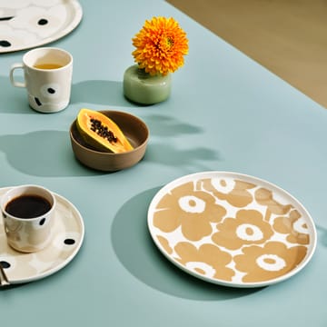 Unikko tallrik beige-vit - Ø25 cm - Marimekko