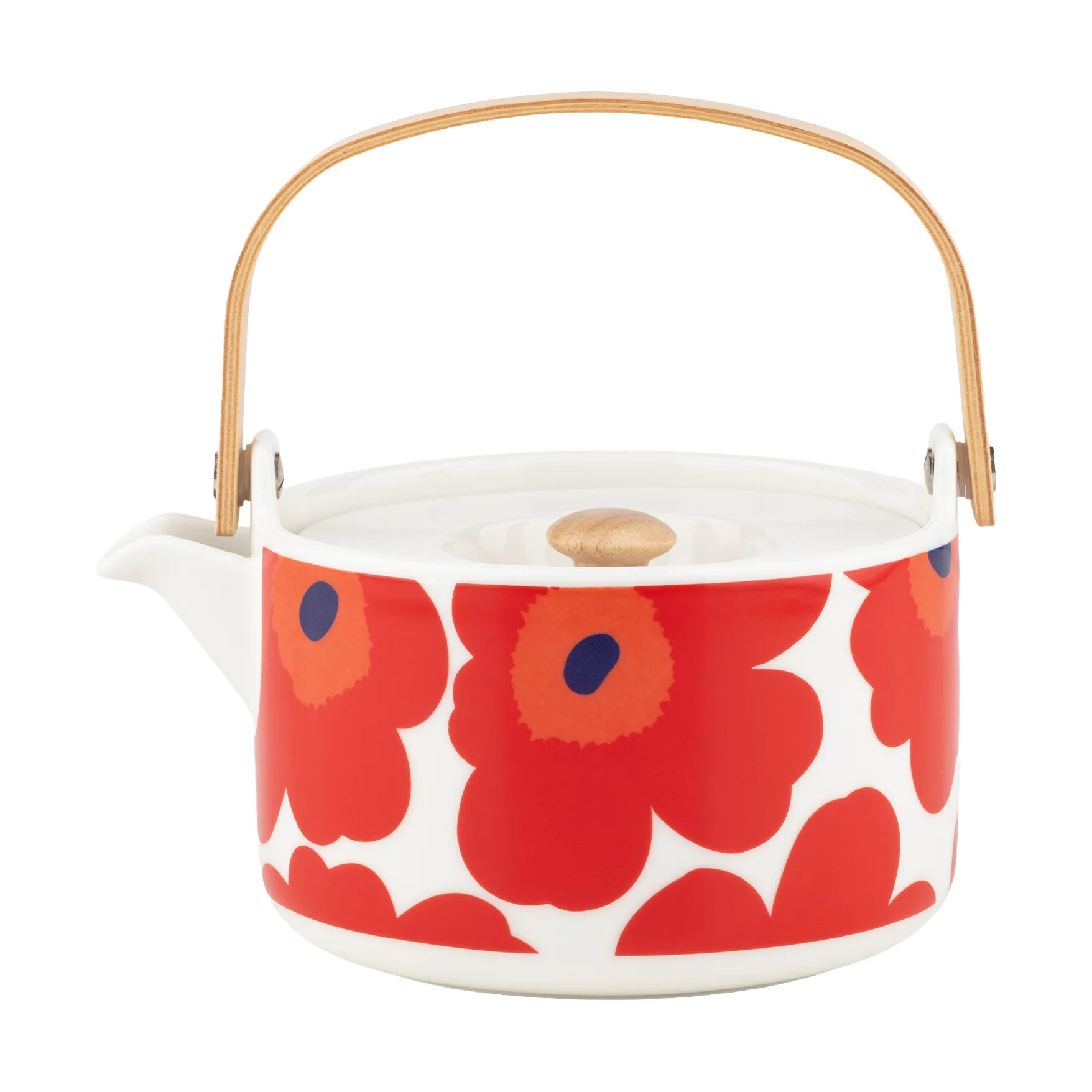 Unikko tekanna 0,7 l, White-red-blue Marimekko