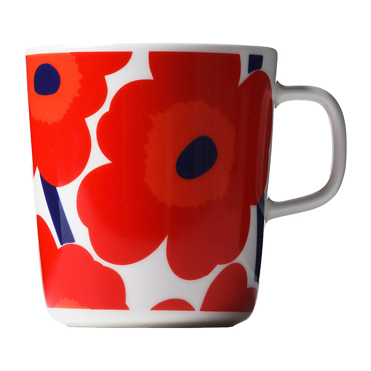 Marimekko Unikko temugg 4 dl Röd-vit | Skandinavisk Design | Tekoppar | Röd