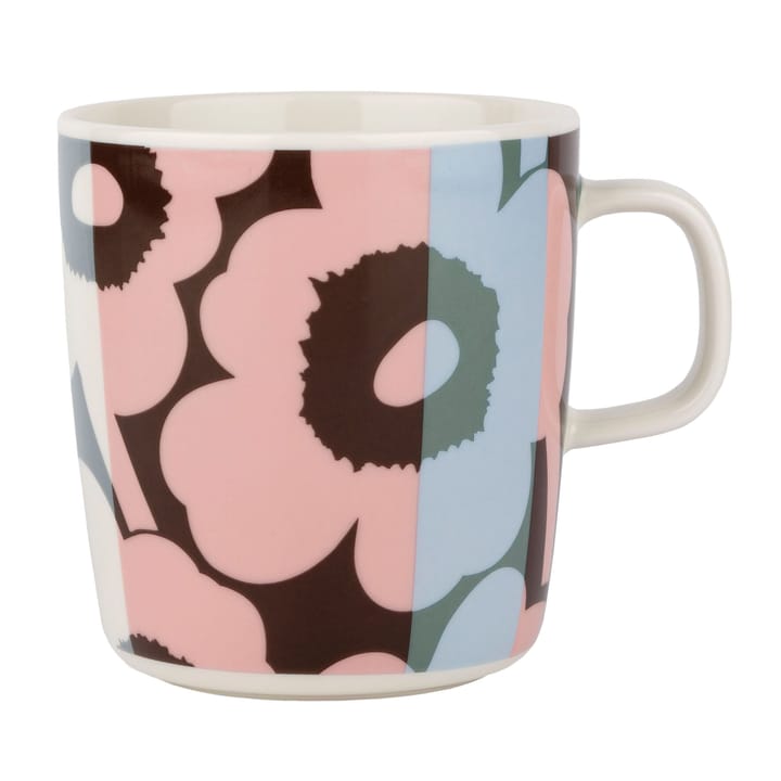 Unikko temugg 4 dl, White-light sky-dusty pink Marimekko