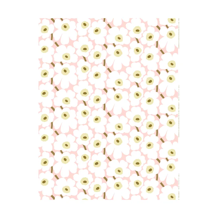 Unikko tyg - Pink-natural white-sand - Marimekko