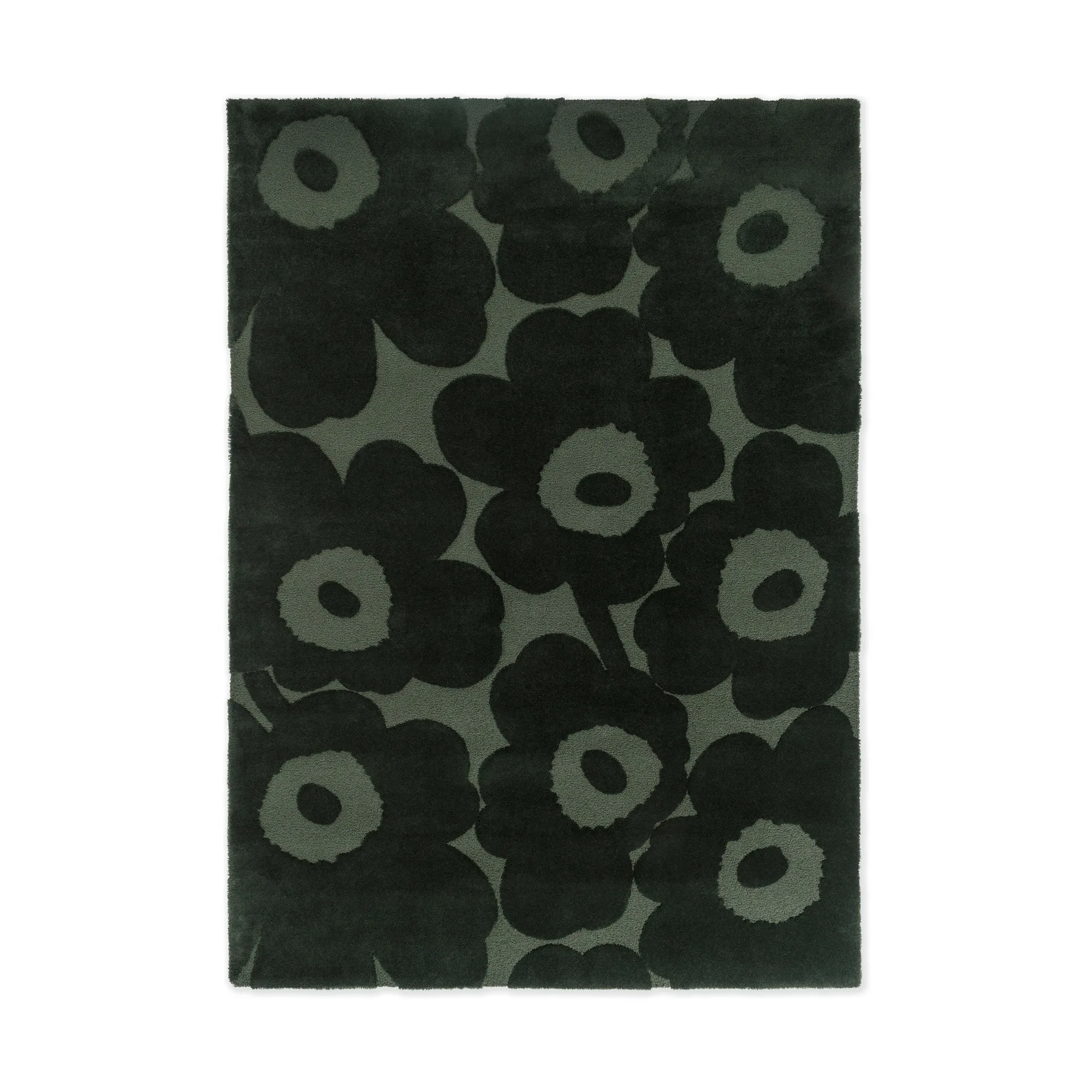 Unikko ullmatta, Dark Green, 250x350 cm Marimekko
