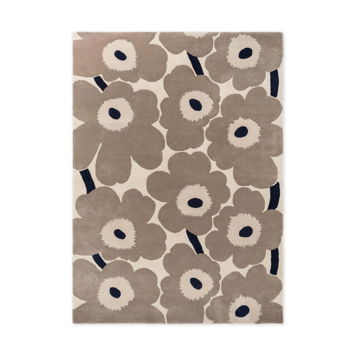 Marimekko Unikko ullmatta Greige, 250x350 cm | Skandinavisk Design | Ullmattor | Beige