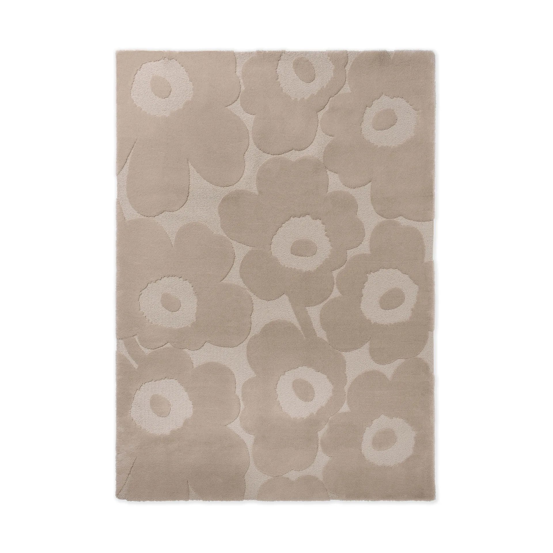 Unikko ullmatta, Light Beige, 140x200 cm Marimekko