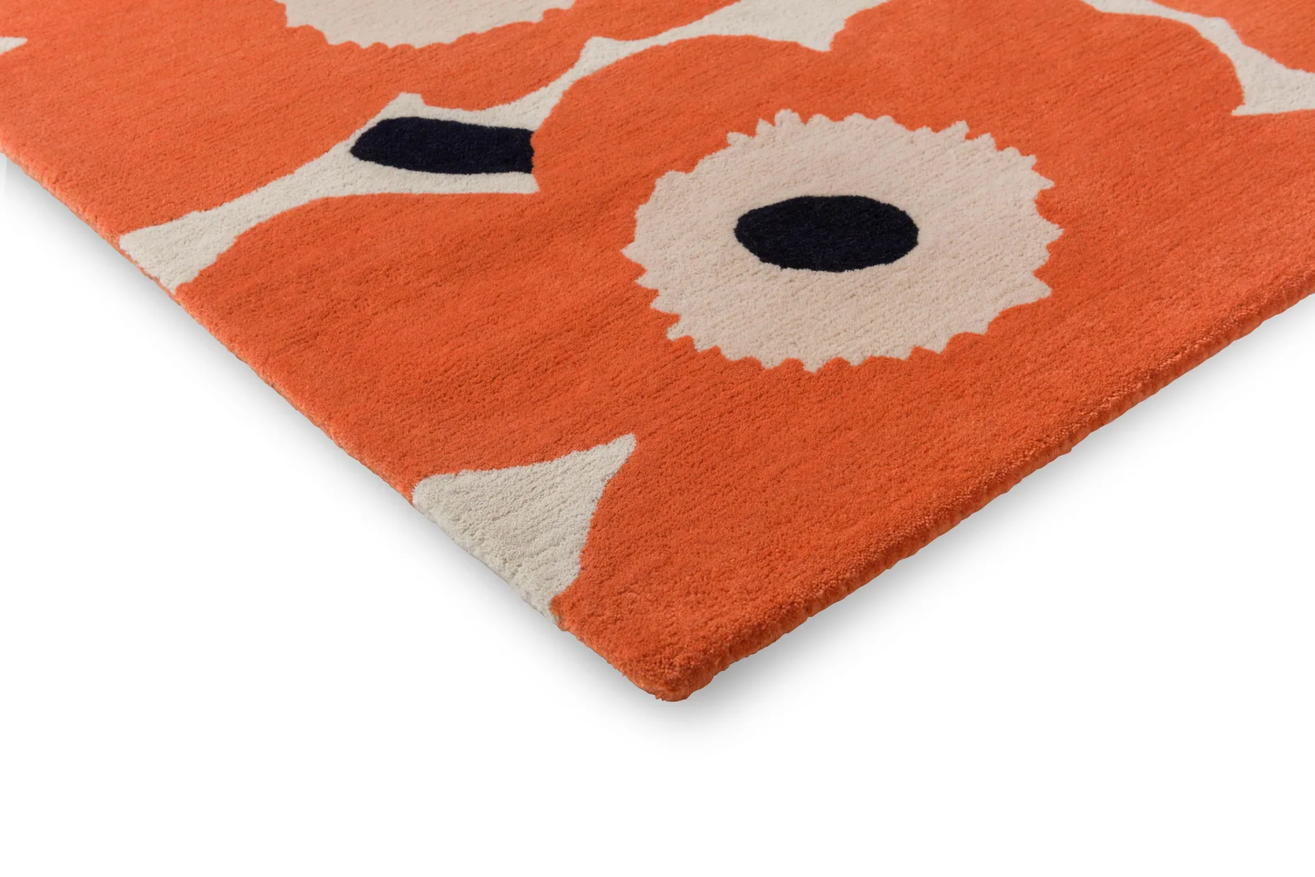 Unikko ullmatta, Orange Red, 200x280 cm Marimekko