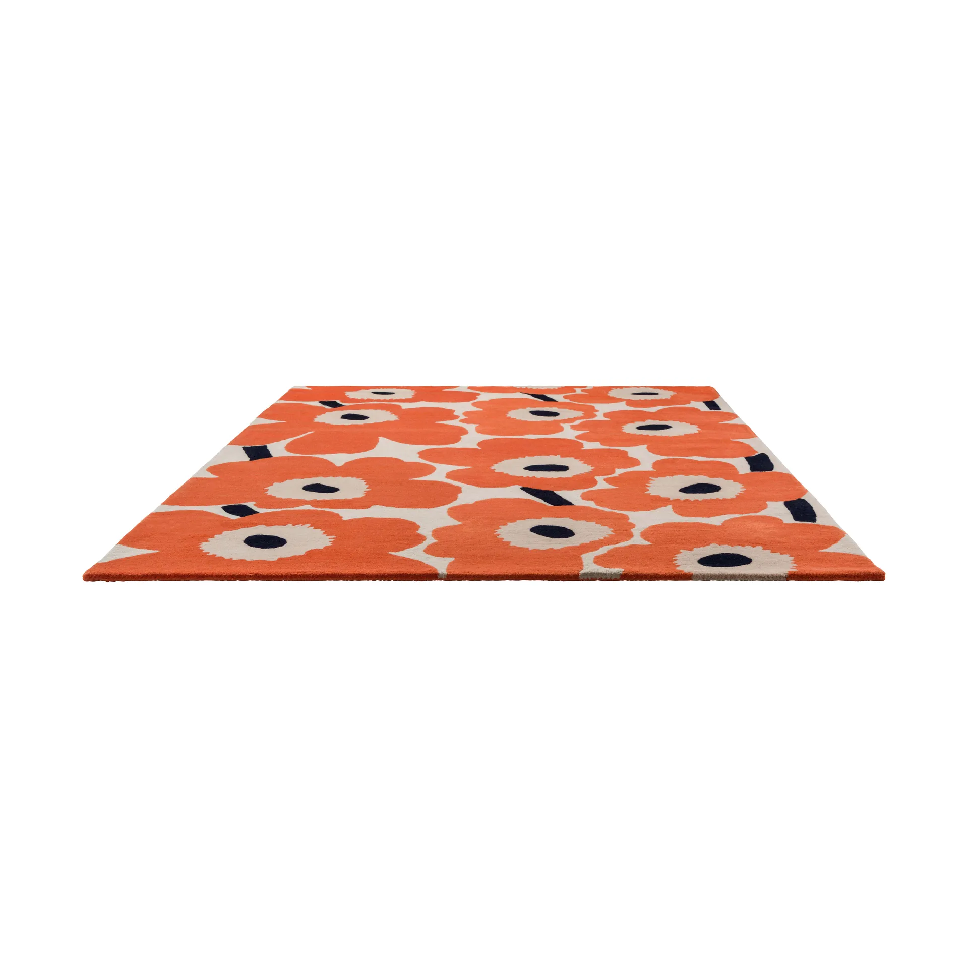 Unikko ullmatta, Orange Red, 250x350 cm Marimekko