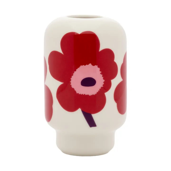 Unikko vas 14 cm - White-cranberry-pink-plum - Marimekko