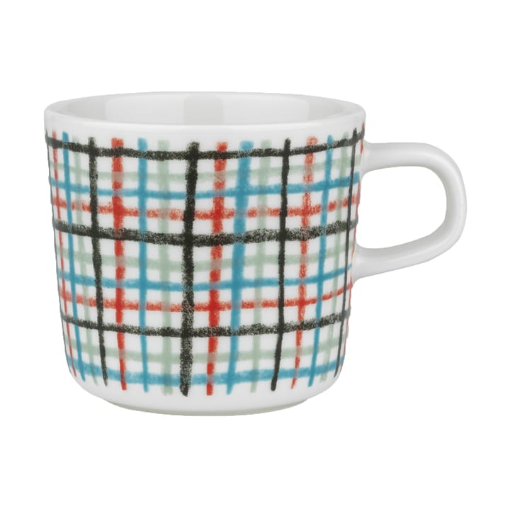 Urdimbre kopp 2 dl, White-red-sage-petrol blue Marimekko